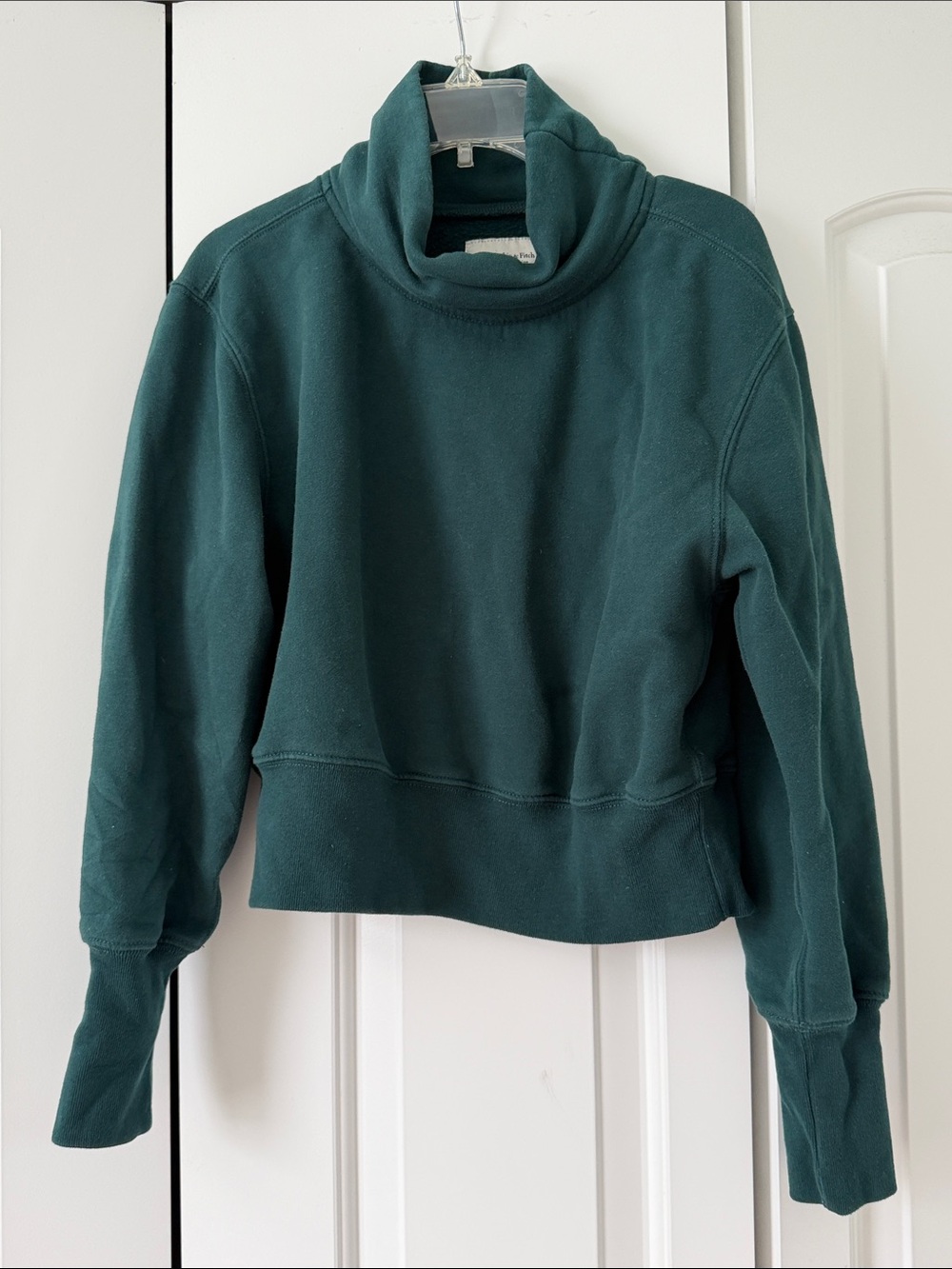 Abercrombie & Fitch Dark Teal Funnel Neck Sweatshirt